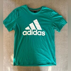 Adidas Boys Large Teal Green Tee Shirt